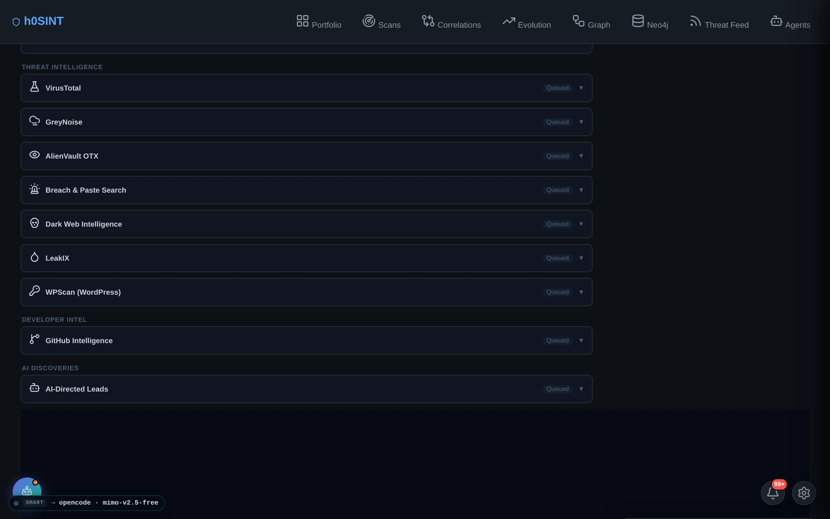 Breach-exposure module — offline corpus hits, passwords redacted.