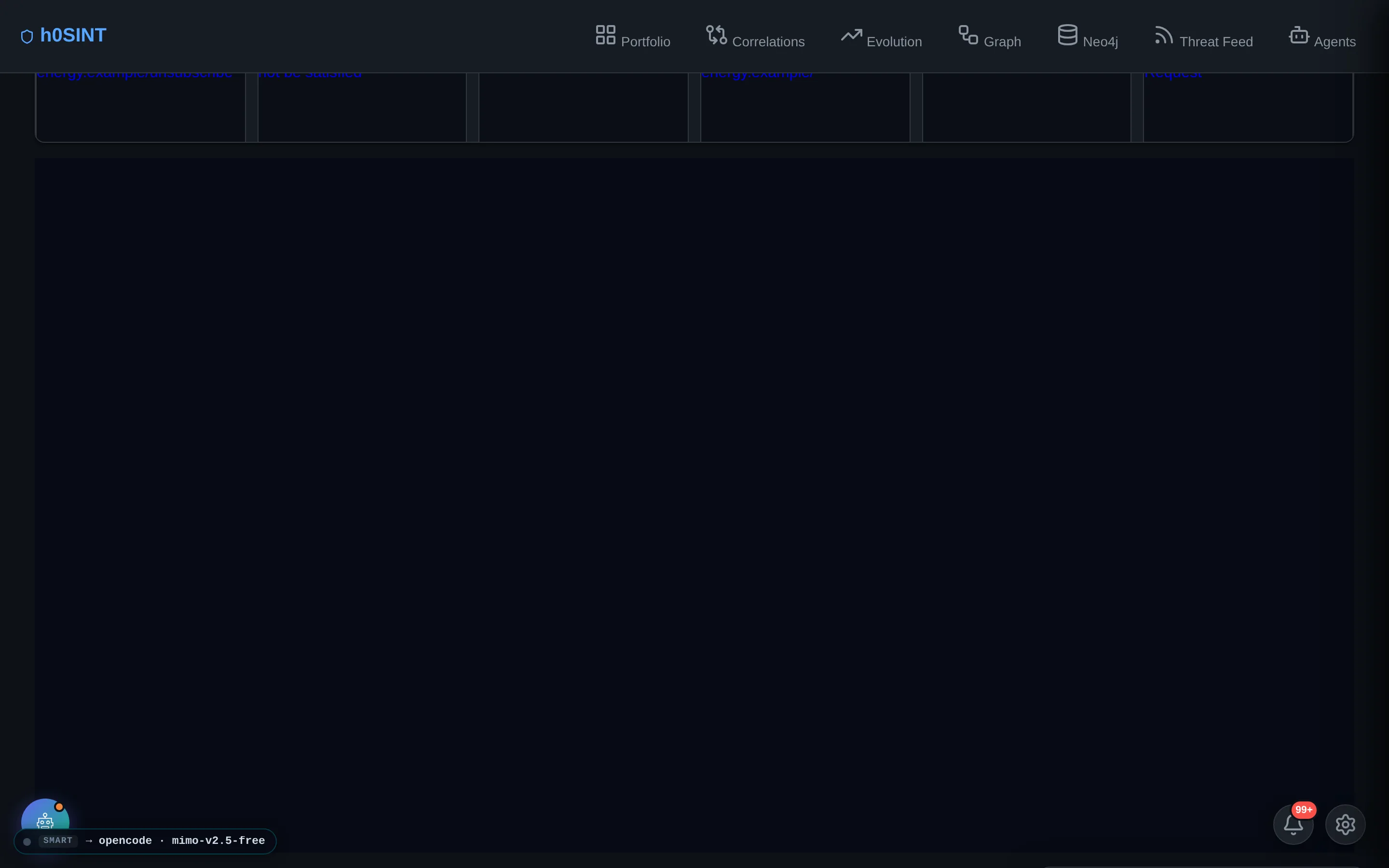 Artifacts tab — screenshots, repos and downloaded files from the scan.