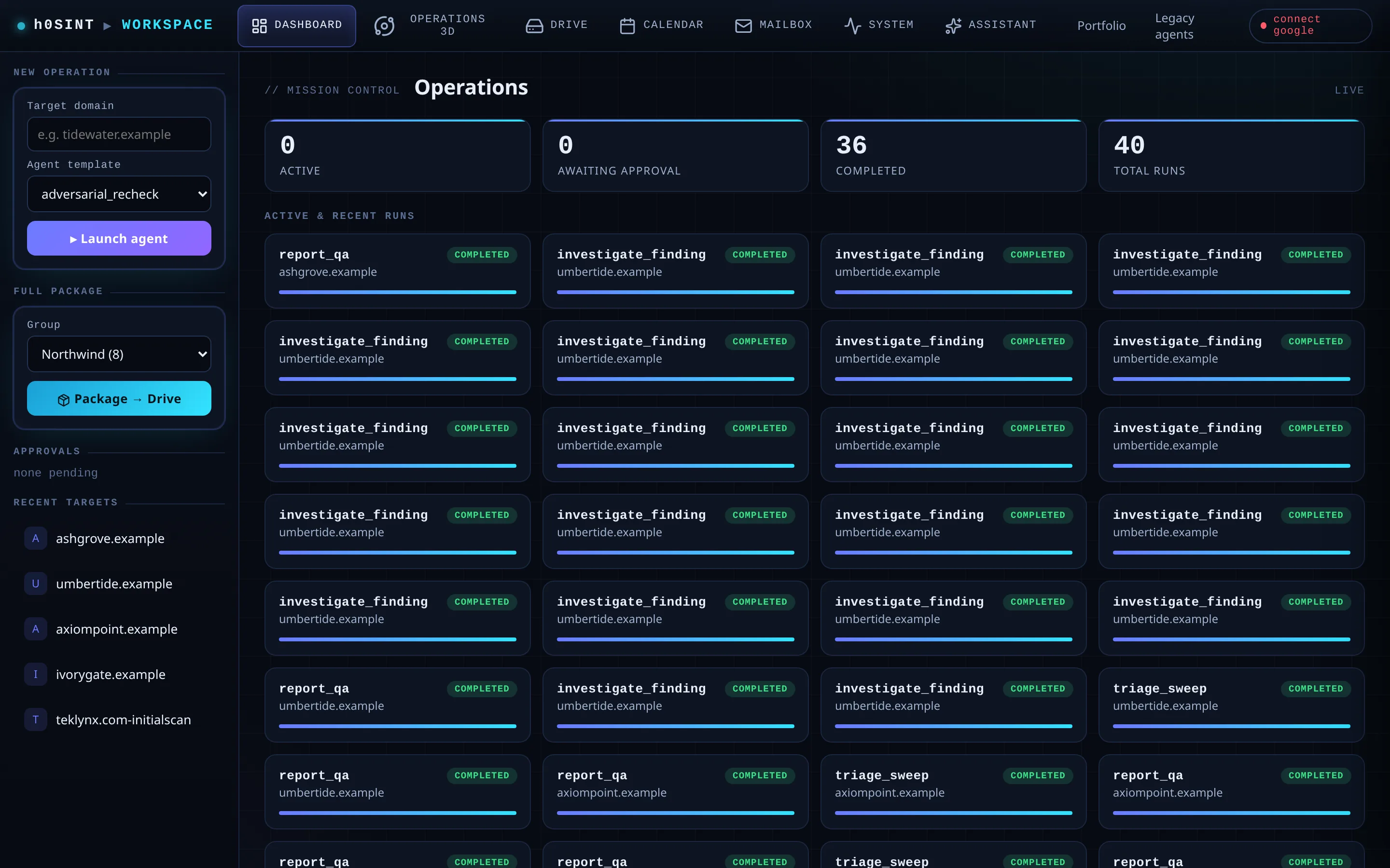 Workspace actions — agent-built Docs and Slides, approval-gated.