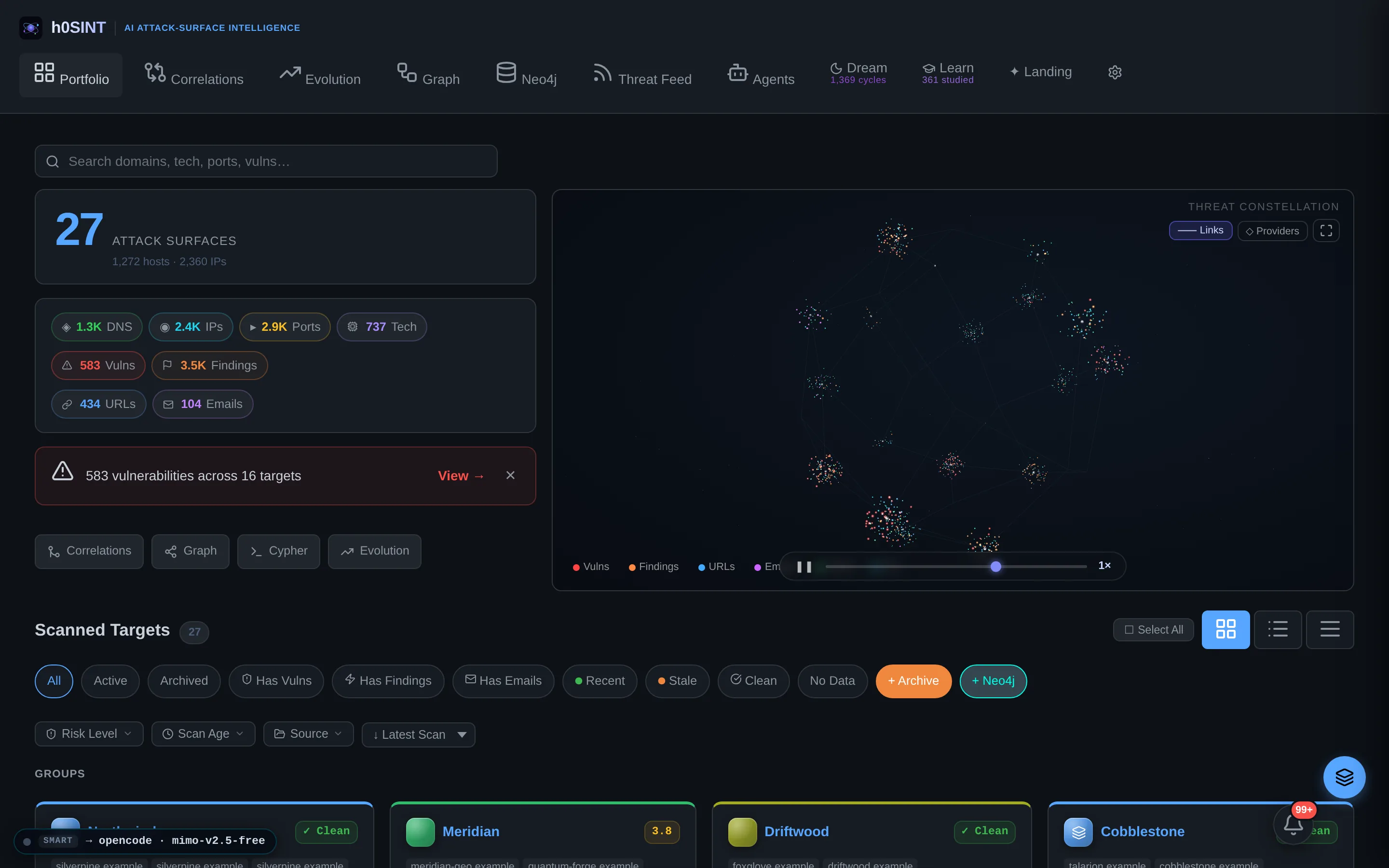 Settings — providers, keys and connections.
