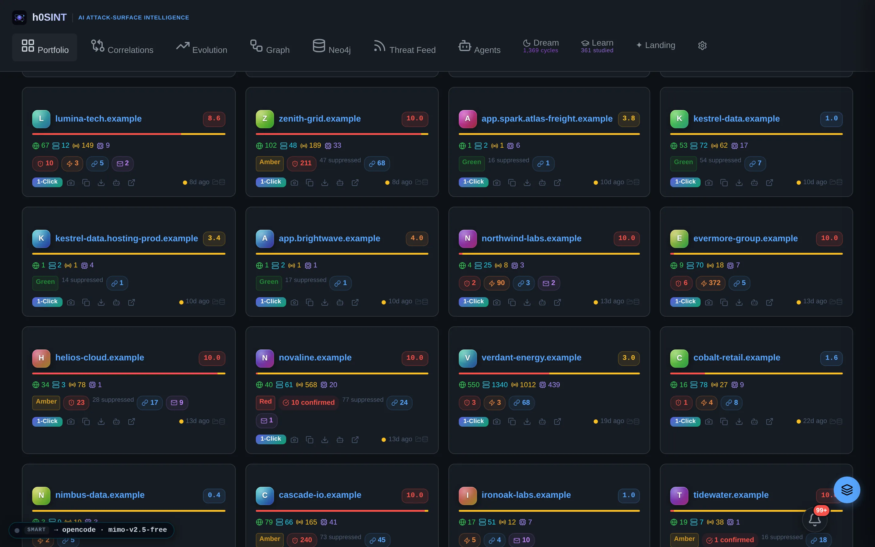 AI router — cloud/local modes and live provider health.
